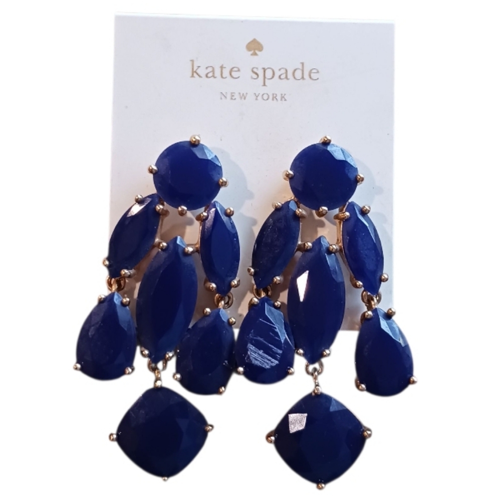 Kate Spade Chandelier Earrings Cobalt Blue